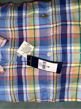 Ralph Lauren Blue Multi-Color Plaid Button-Down Shirt